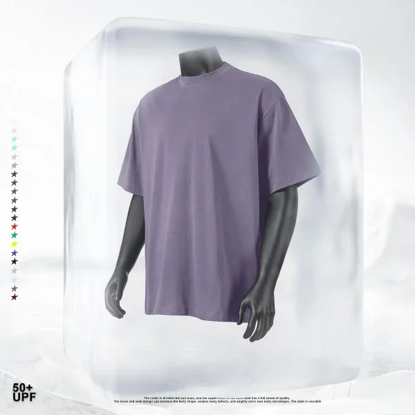 2025 Spring Summer Collection Unisex Mint Mambo Loose T-Shirt Youth Size Short Length Ice Cool Quick Dry T-Shirt for Men - Image 5