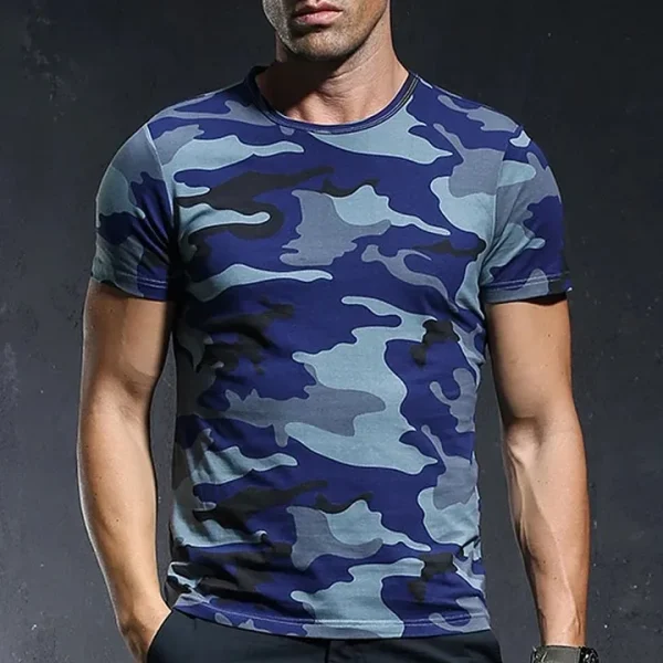 2025 Men's Camouflage T-Shirt Oversized Printed T-Shirt Design Sporty and Casual Tee Tops Breathable Tee Shirt for Men - Image 5