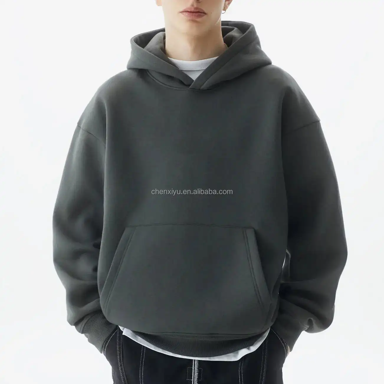Men’s High Quality Plus Size Hoodie Sweatshirt Super Comfortable Crocheted Fleece Printed Pattern Hooded Collar for Autumn Wear
