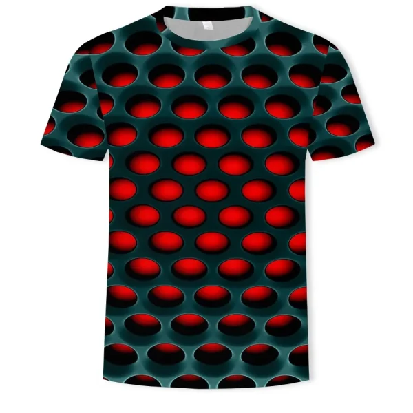 Men's Casual 180 Grams Fitness Elastic T-Shirt Short Sleeve 3D Digital Print Knitted Blank Design - Image 3