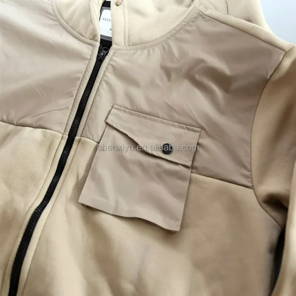 Luxury Men's Oversize Heavy Weight Hoodie Jacket Kapuzenpullover Baggy Coat Patched Pocket Hooded Collar for Winter - Image 6