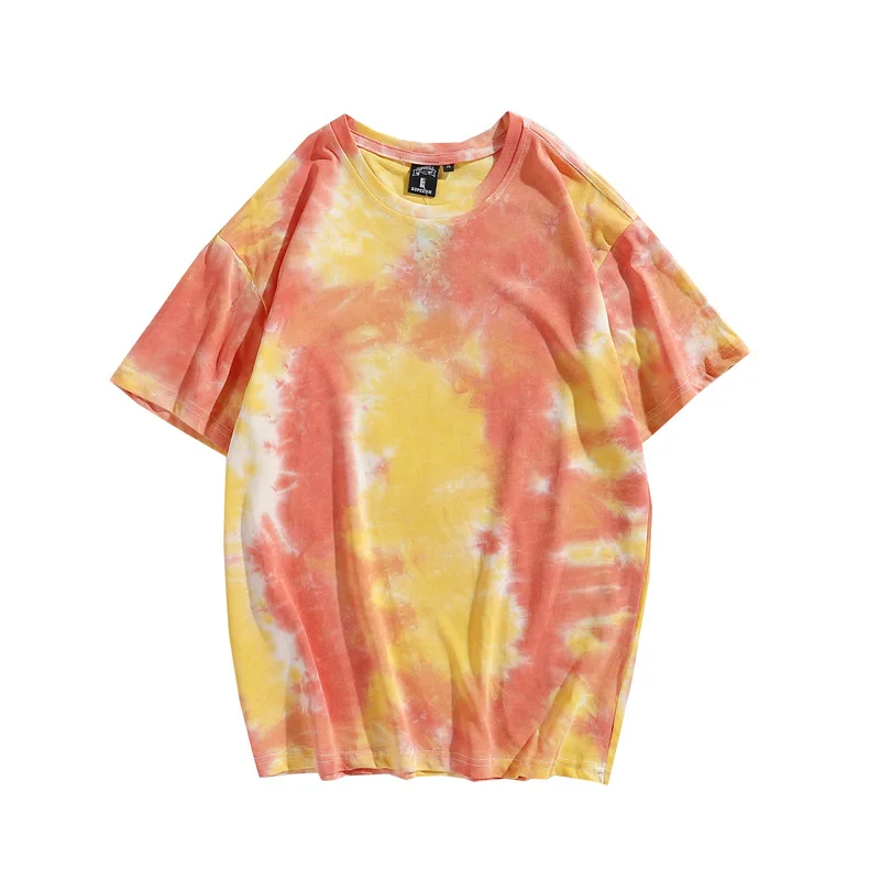 2025 Summer Men’s Trendy T-Shirt Super Popular European American Tie-Dye Short Sleeve New Plus Size Mens T-Shirt Sets