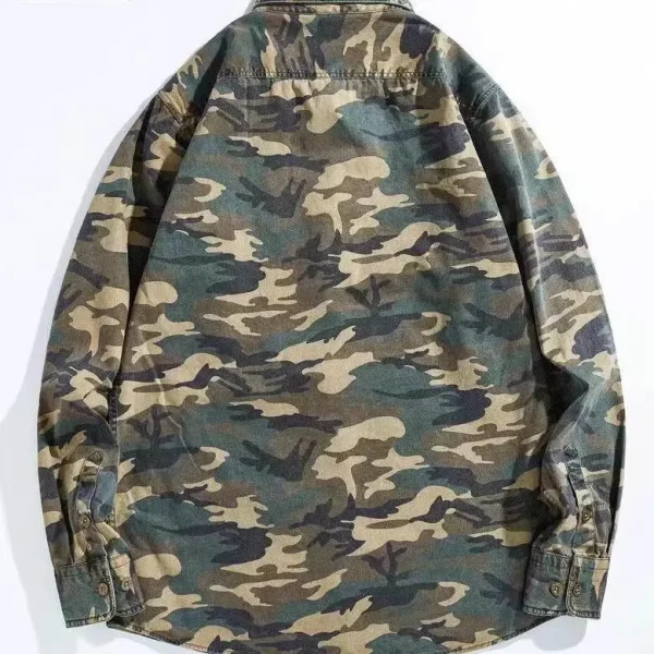 2025 Men's Camouflage Casual Shirts Printed Long Sleeve Shirts for Men - Image 4