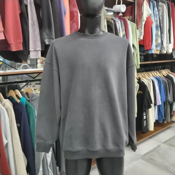 Autumn and Winter Trendy Men's Sweatshirt  Thick Oversized Crew Neck 3D Embroidery New Style Clothing