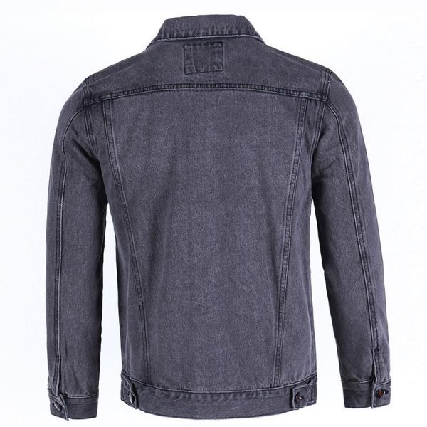 2025 American Europe Washed Vintage Jeans Jacket High Quality Denim Clothing  Streetwear Design Denim Jacket  for Men - Image 3