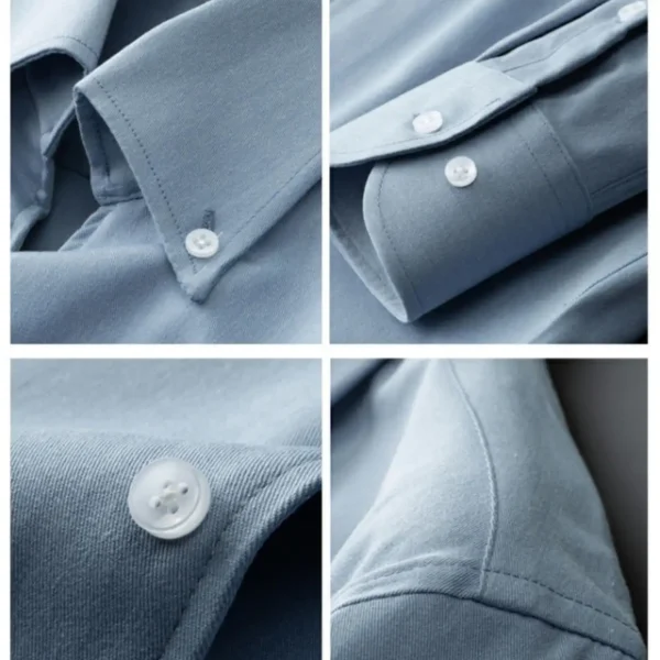 High Quality Men's Casual Shirts Oversized Anti-Wrinkle and Breathable Business Shirts - Image 5