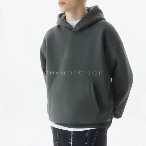 Men's High Quality Plus Size Hoodie Sweatshirt Super Comfortable Crocheted Fleece Printed Pattern Hooded Collar for Autumn Wear - Image 5