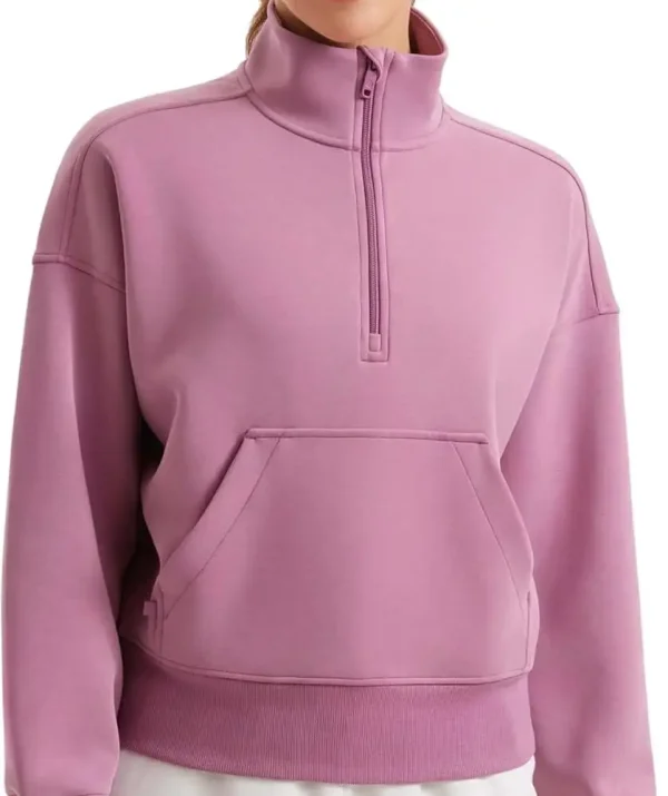 American European Size Sweatshirt Cotton  Heavyweight  Autumn Winter Tops Jacket Drop Shoulder Women's Sweatshirt - Image 3