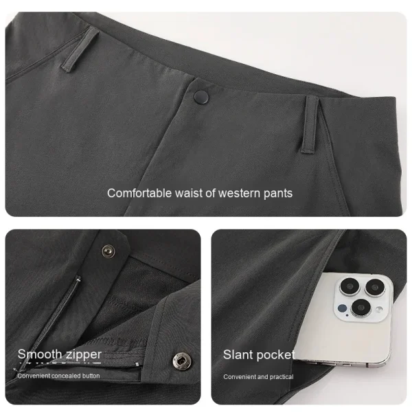 2025 Men's Sports Pants Lightweight Quick-Drying Straight Style for Spring Summer Zipper Fly Closure Outdoor Golf Casual Work - Image 5