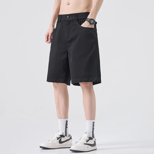Men's Summer Casual  Solid Color Hot Shorts 2025 Summer Woven Sports Shorts for Men Shorts De Hombre - Image 3