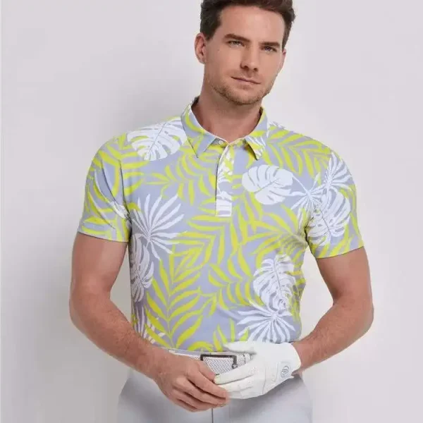 Men's Short Digital Print for Polo Shirt Comfortable Anti-Wrinkle Breathable Spandex Embroidered Knitted Fabric - Image 4
