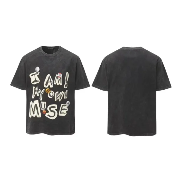 2025 Summer Men's Casual Street American Vintage  Short Sleeve T-Shirt 230 Grams Oversized T-shirt for Men