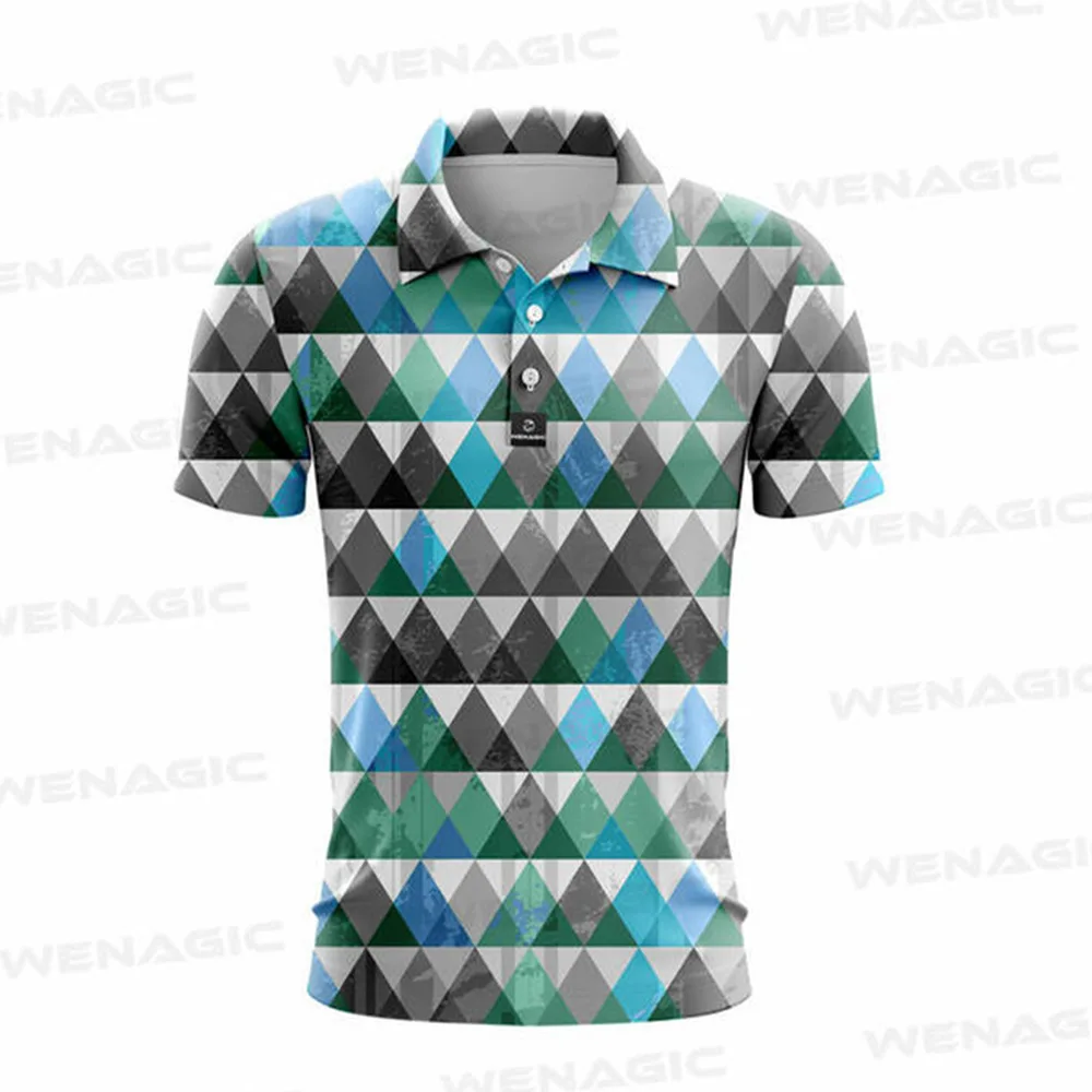 High Quality Sports Breathable Quick-Drying Short-Sleeved for Polo Shirt  Whole Digital 3D Printing T-Shirts for Men