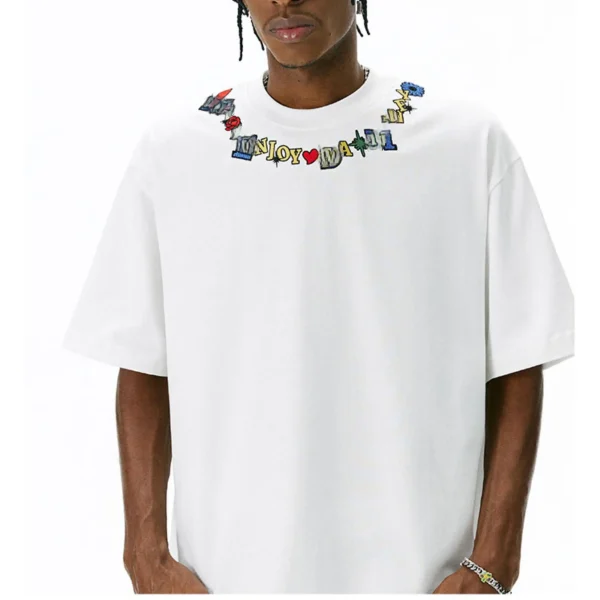 2025 American Women's 100% Cotton Trendy Casual T-Shirt Heavyweight T-Shirts Pour Femmes - Image 3