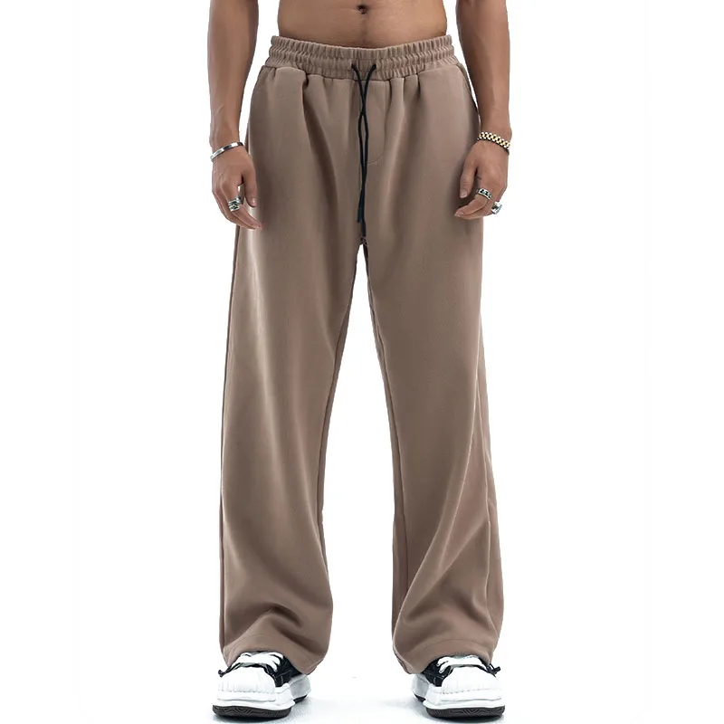Men’s Sweatpants with Drawstring Closure  Design Men’s Pants Trousers  Casual Mid-Waist Heavyweight Fleece Pants