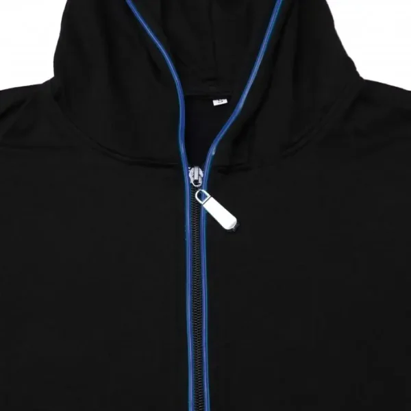 Men's Outdoor Long Sleeve Fishing Hoodie Shirts LED Hoodie  with Contrast Zip Hooded Collar - Image 4