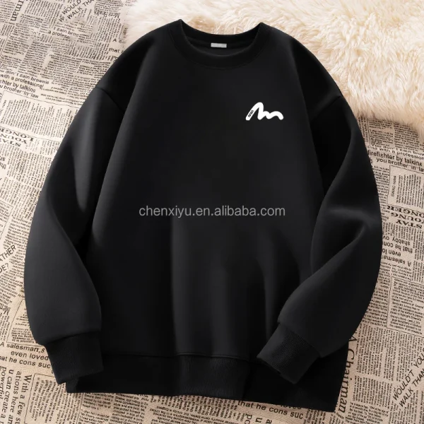 2025 330 GSM Printed Long Sleeve Sweatshirt Oversized Heavy Weight Plus Size Shirts Digital Printing for Autumn Season - Image 3