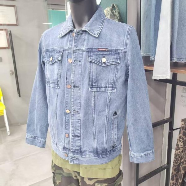 2025 American Europe Washed Vintage Jeans Jacket High Quality Denim Clothing  Streetwear Design Denim Jacket  for Men - Image 5