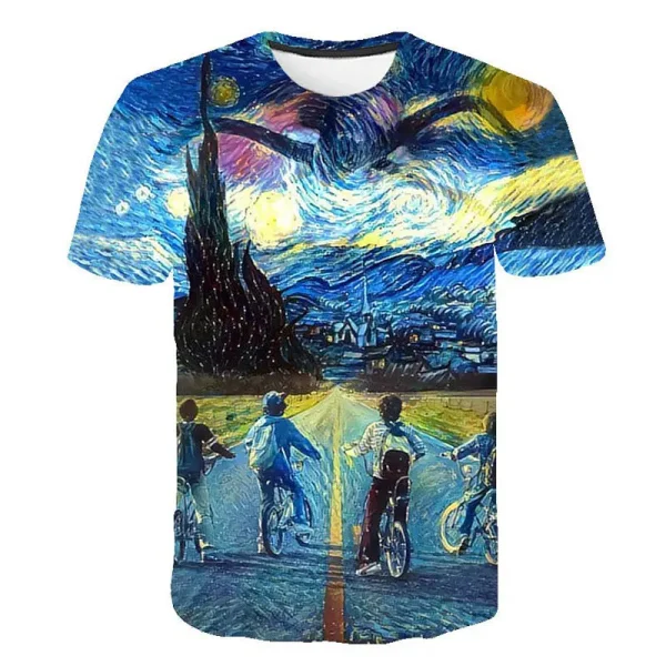 2025 Summer Trend Loose-Fitting T-Shirts for Men 3D Digital Printing Casual Style Pattern 180 Grams Tshirts for Men - Image 4