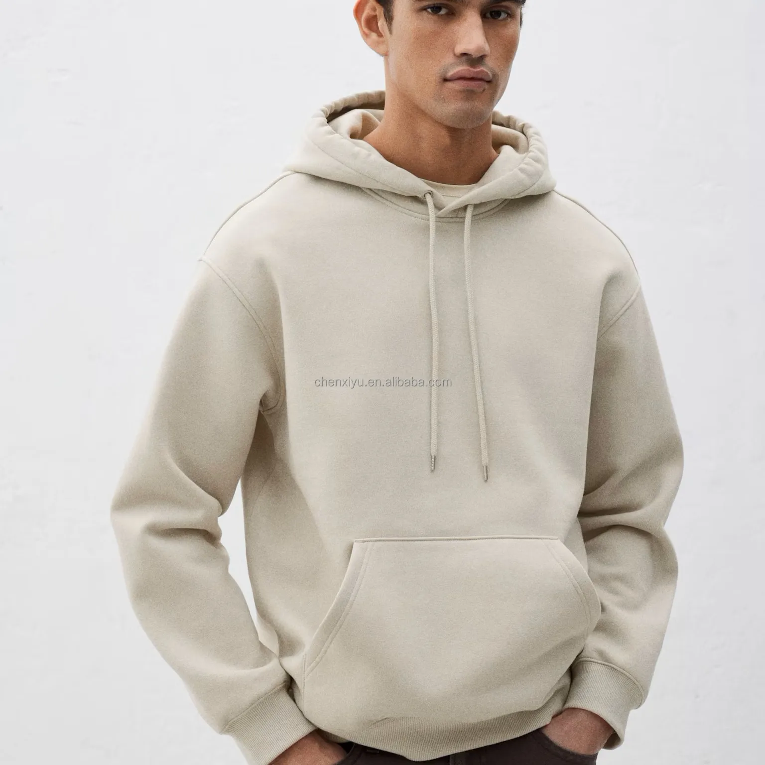 Luxury Men’s Oversize Heavy Weight Hoodie with Loose Fitting Kapuzenpullover Street Wear Hooded Pullover for Winter