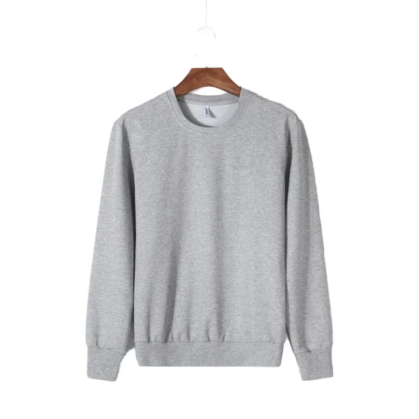 2025 Men's Trend Embroidered Oversized Casual Long Sleeve T-Shirt Solid Pattern Cotton Bamboo Fiber 200 Grams Knitted Fabric