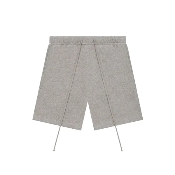 American Summer Men's Gym Shorts Plus Size Casual Sports Hot Shorts Washed Decoration Knitted Cotton Mid Waist Elastic Solid