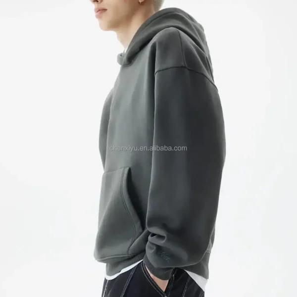 Men's High Quality Plus Size Hoodie Sweatshirt Super Comfortable Crocheted Fleece Printed Pattern Hooded Collar for Autumn Wear - Image 4