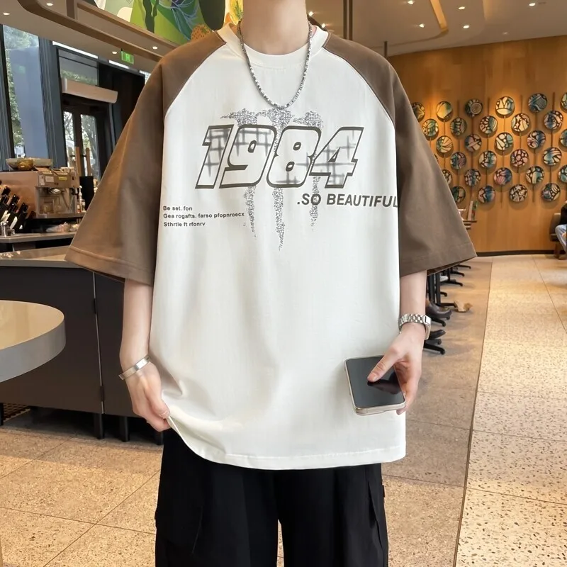 2025 Men’s Oversize High Quality Breathable Organic Cotton T-Shirts Casual Video T-Shirts