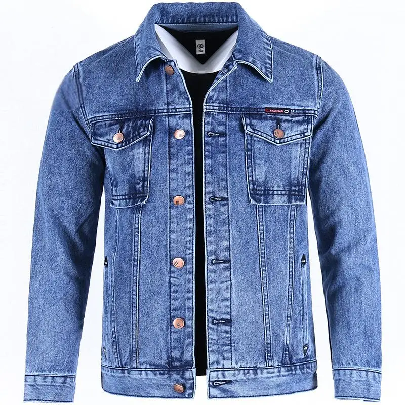 2025 American Europe Washed Vintage Jeans Jacket High Quality Denim Clothing  Streetwear Design Denim Jacket  for Men
