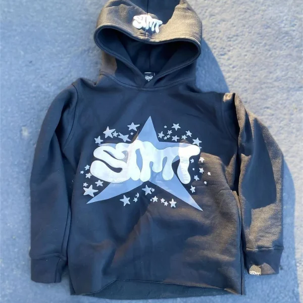 Unisex Acid Wash Hoodie 1:1 Print Casual Knitted Material Rhinestone Autumn Season Hooded Collar - Image 5