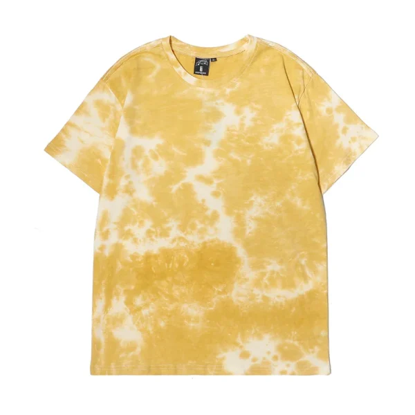 2025 Summer Men's Trendy T-Shirt Super Popular European American Tie-Dye Short Sleeve New Plus Size Mens T-Shirt Sets - Image 3