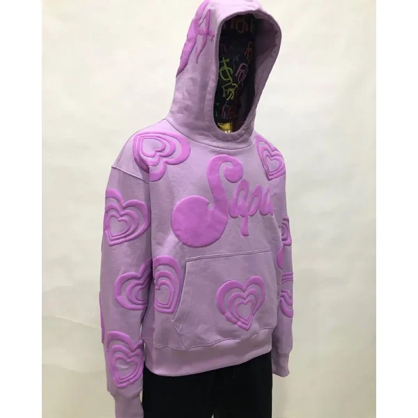 Women's Puff Printing Hoodie Oversized Pullover 2025 American European Trendy Sweatshirt for Women - Image 4