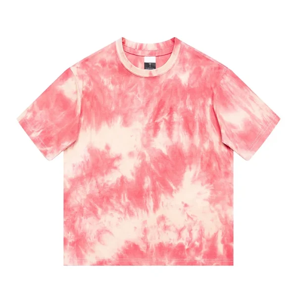 Hot Popular Tie Dye Shirts Crew Neck Short Sleeve 100% Cotton Summer  Casual Tshirts for Men - Image 3