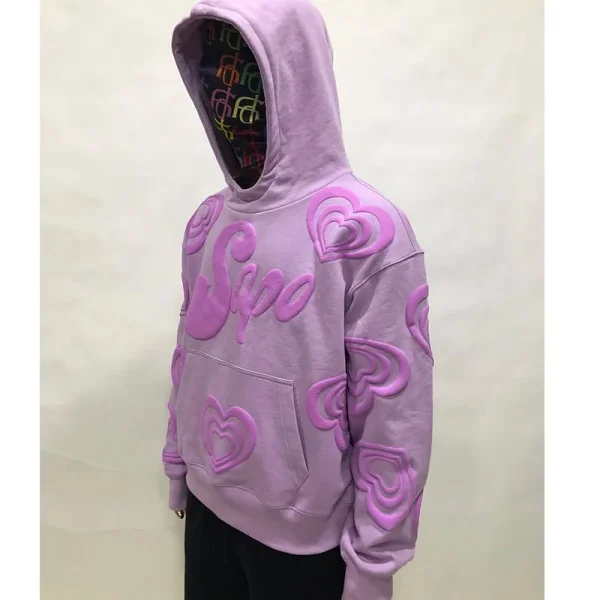 Women's Puff Printing Hoodie Oversized Pullover 2025 American European Trendy Sweatshirt for Women - Image 2