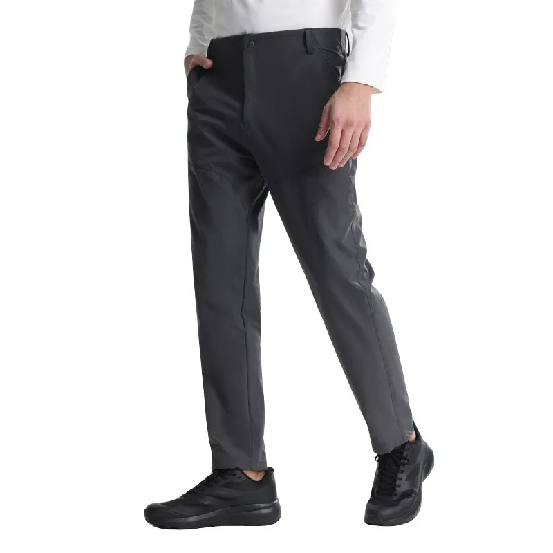 2025 Men’s Sports Pants Lightweight Quick-Drying Straight Style for Spring Summer Zipper Fly Closure Outdoor Golf Casual Work