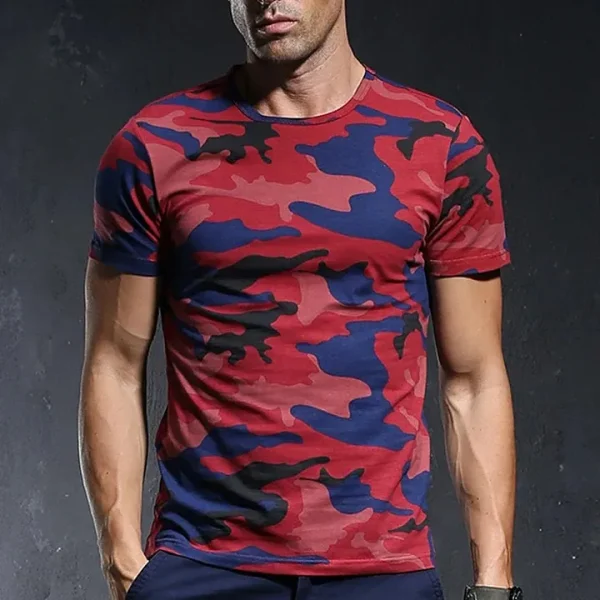2025 Men's Camouflage T-Shirt Oversized Printed T-Shirt Design Sporty and Casual Tee Tops Breathable Tee Shirt for Men - Image 4