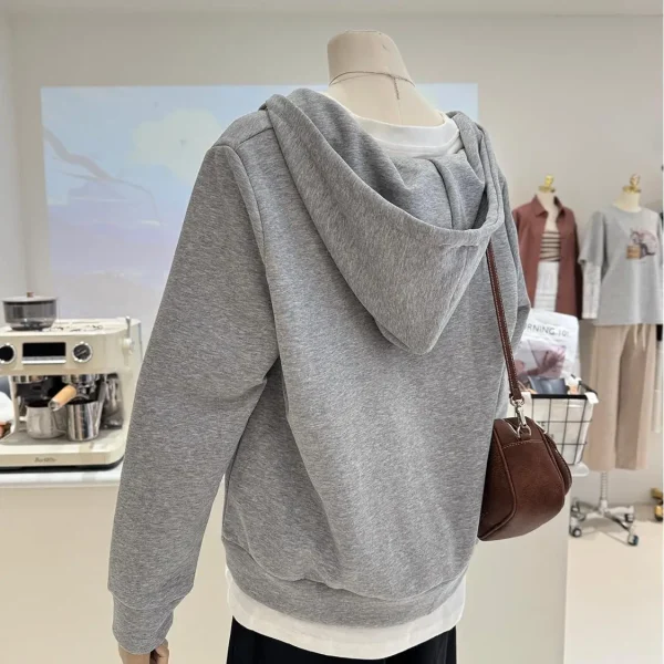 European American V- Neck Hoodie 2 in 1 Sweatshirt High Quality Plus Sized Women's Sweatshirt Hot Sale  Hoodie for Women - Image 3