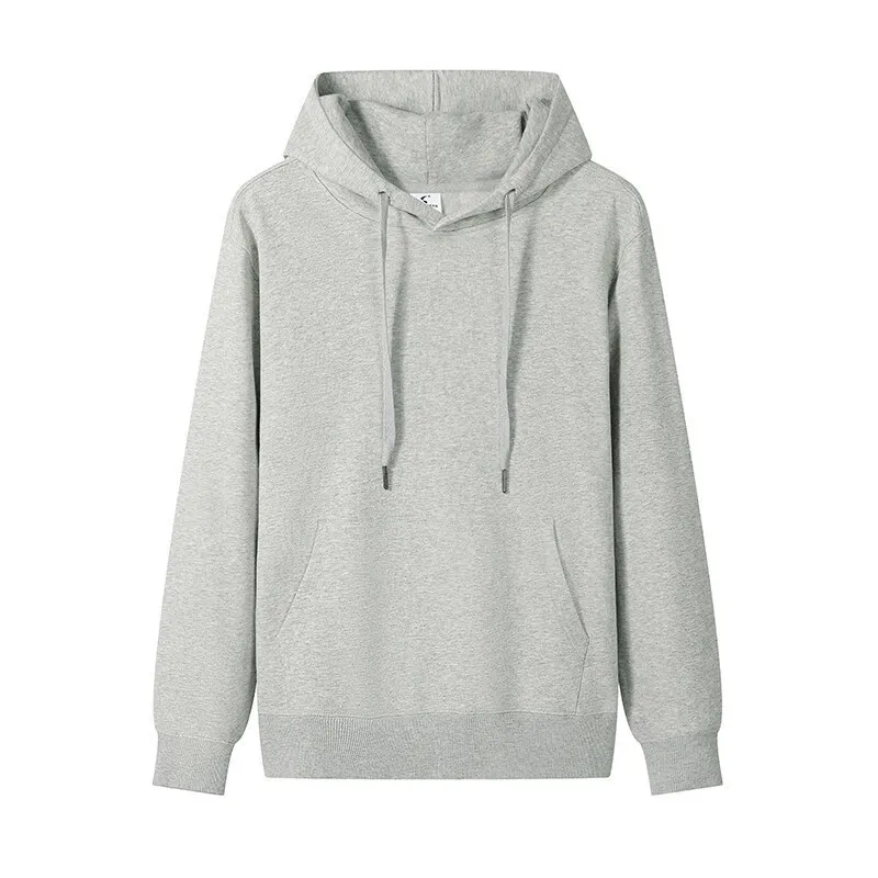 Unisex 300g Pure Cotton Hooded Sweatshirt  European Aerican Loose Fit Men Women Hoodie