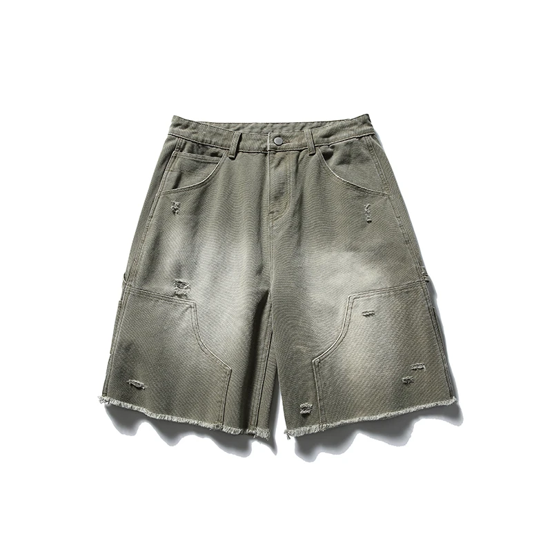 Men’s Jeans Shorts Distress Washing Denim Shorts