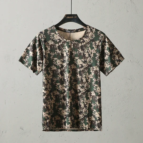2025 Summer Camouflage Crew Neck T-Shirt Men's Casual Quick-Dry Outdoor Top Half Sleeve T-Shirt for Men - Image 2