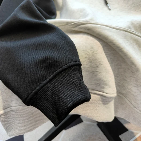 American Vintage 2025 Autumn Winter Men's Patchwork Hoodie High Street Fashion Raglan Sleeve Hoodie for Men - Image 3