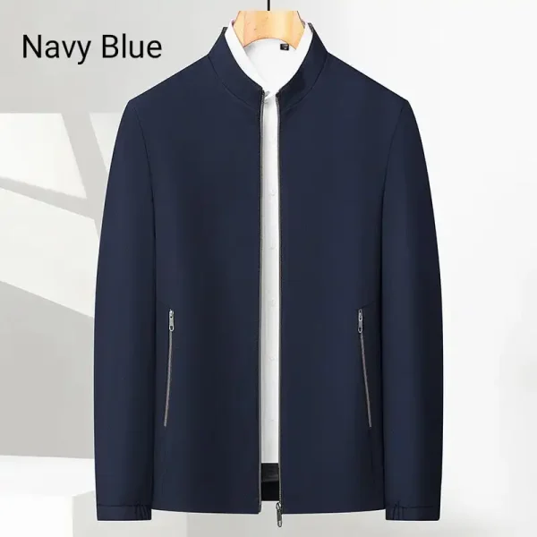 Autumn Winter Coat for Men Casual Stand-up Collar Jacket Zip up Closure Loose Fit Clothing Oversized Jacket for Men - Image 3