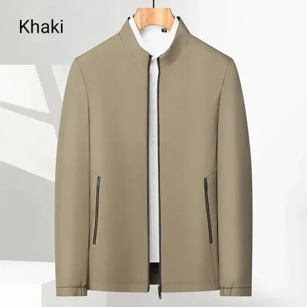 Autumn Winter Coat for Men Casual Stand-up Collar Jacket Zip up Closure Loose Fit Clothing Oversized Jacket for Men - Image 2
